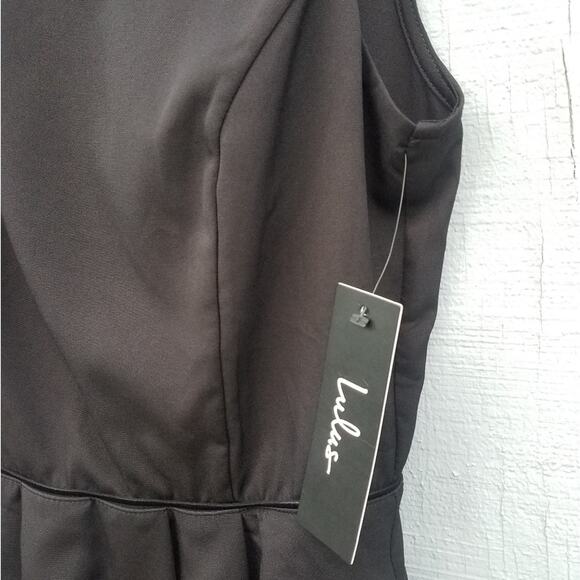 Lulus | Little Black Dress Swing Skirt Fit and Flair Low Back Small - Picture 4 of 7